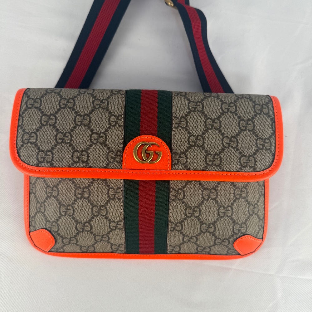 NEW GUCCI Belt Bag size 90 Ophidia limited edition Orange Unisex